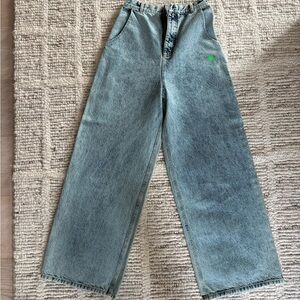 Ksenia Schnaider Acid Wash Wide leg Jean